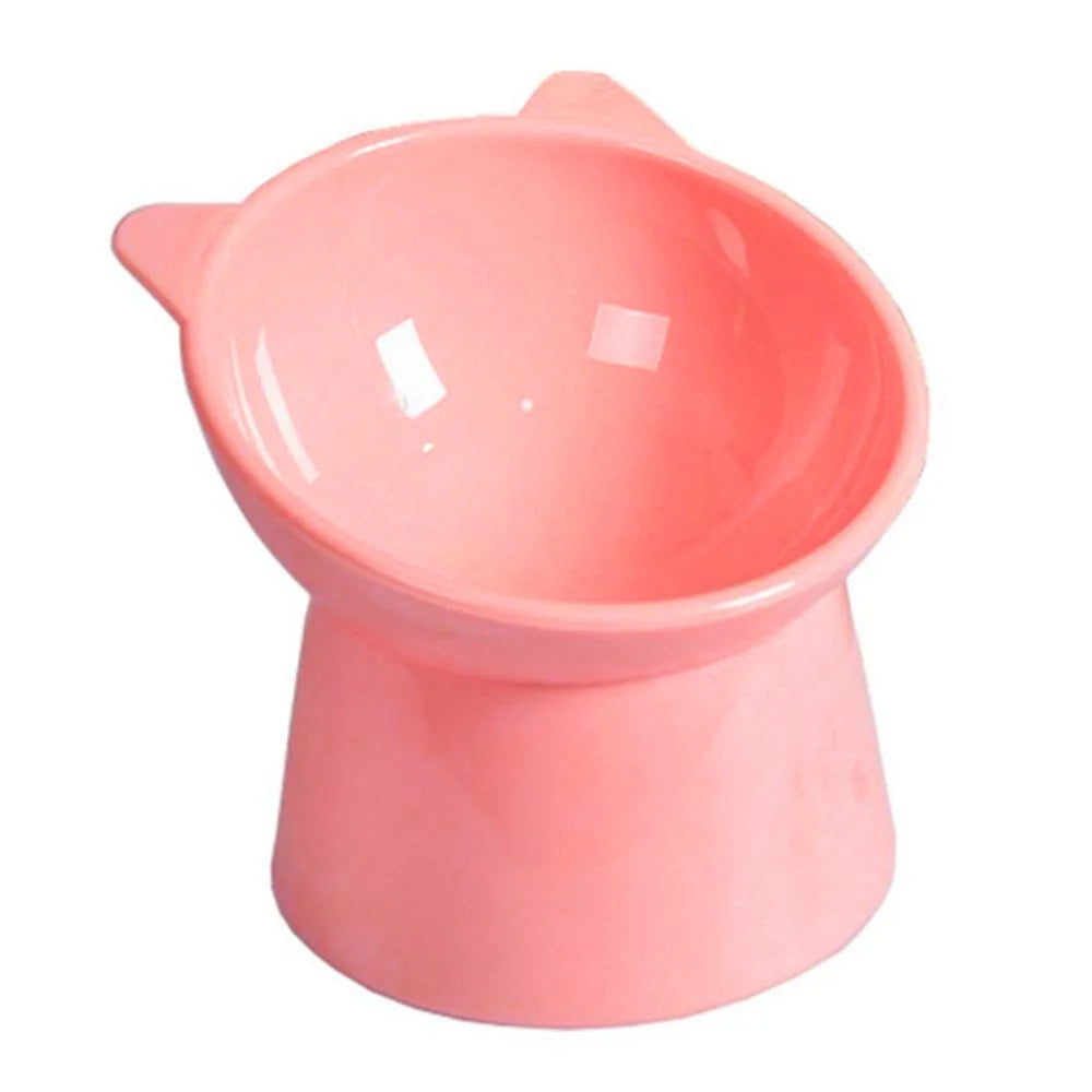 Slanted Elevated Dog Cat Feeder Bowl Food Water Feeding Cup