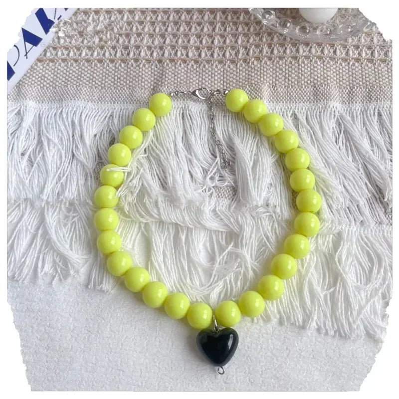 Cute Pearl Cat Collar Dog Princess Necklace Jewelry Wedding