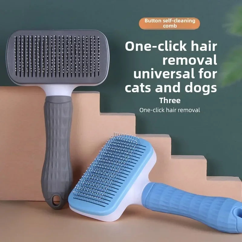 Non-Slip Pet Hair Removal Beauty Brush for Cats Dogs
