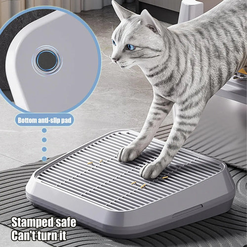 Cat Litter Catcher Mat Double Layer Elevated Non-Slip Tray