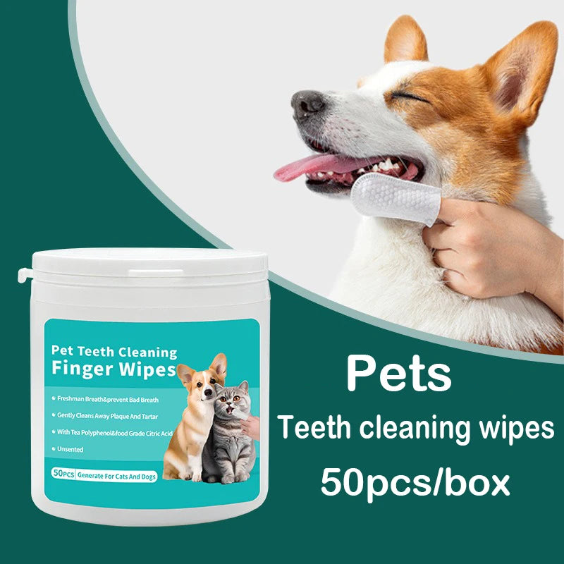 Disposable Pet Finger Toothbrush for Dog & Cat Oral Cleaning