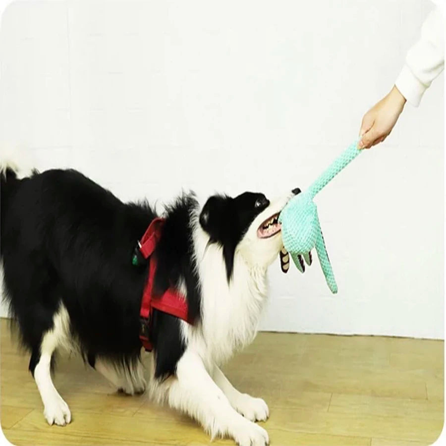 Interactive Plush Octopus Squeaky Anti-Boredom Toy for Dogs