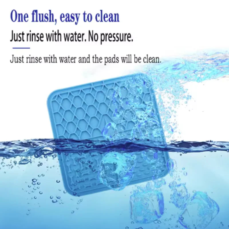 Silicone Sucker Lick Mat Bath Distraction Slow Feeder Dogs