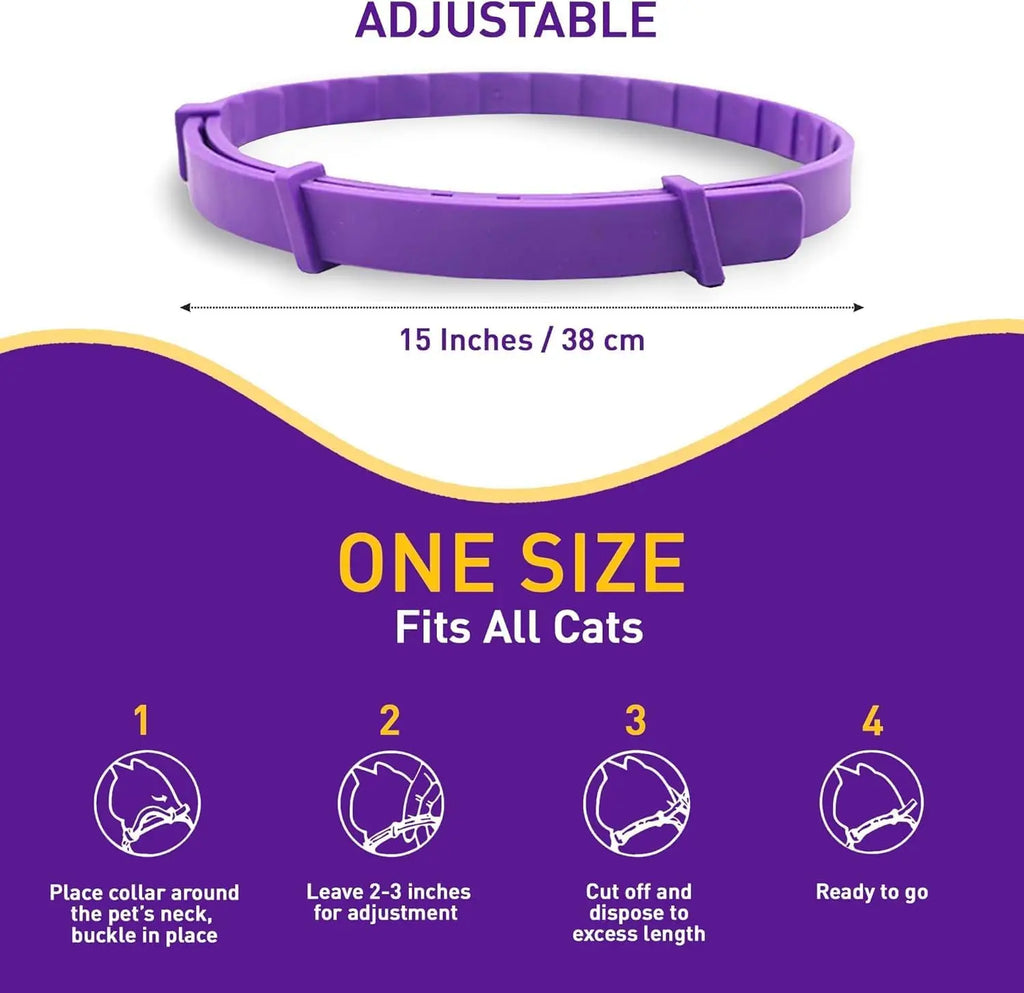 Cat Calming Collar 4Pcs Pheromone 60 Days Stress Relief