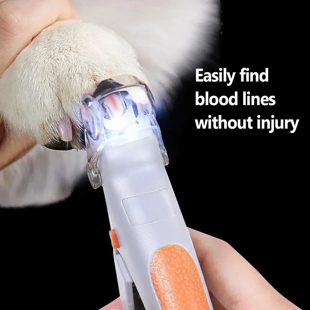 Professional Pet Nail Clipper Scissors LED Light Cat Dog Toeclaw Cutter
