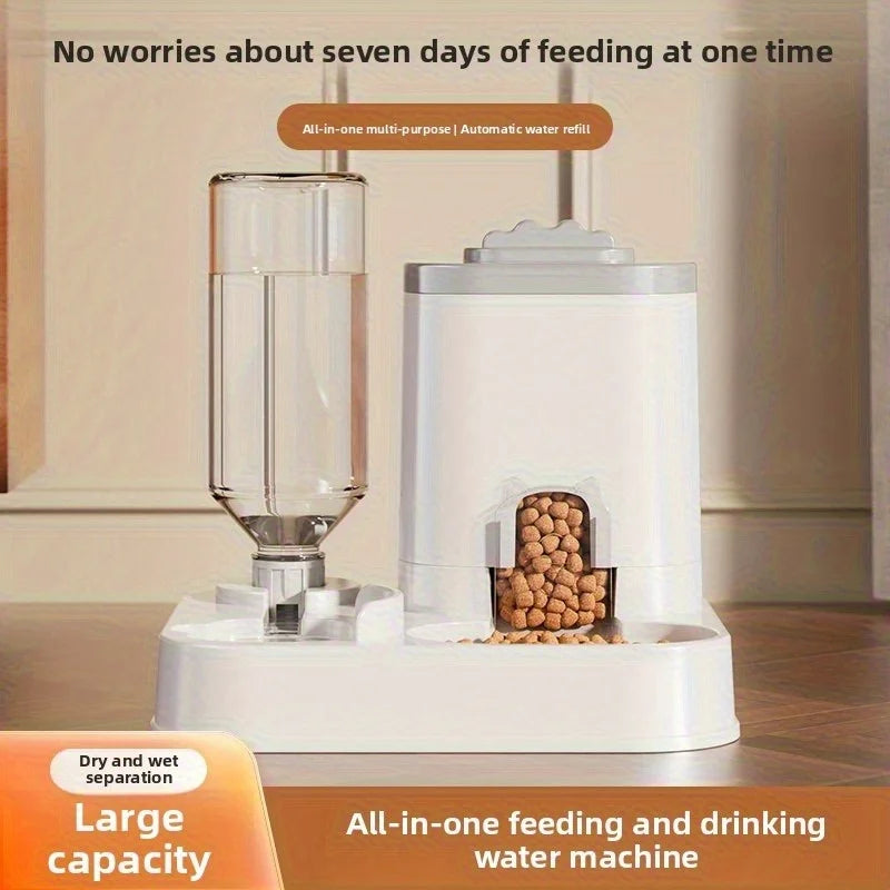 Large Capacity Automatic Pet Feeder Water Dispenser Cats Dogs
