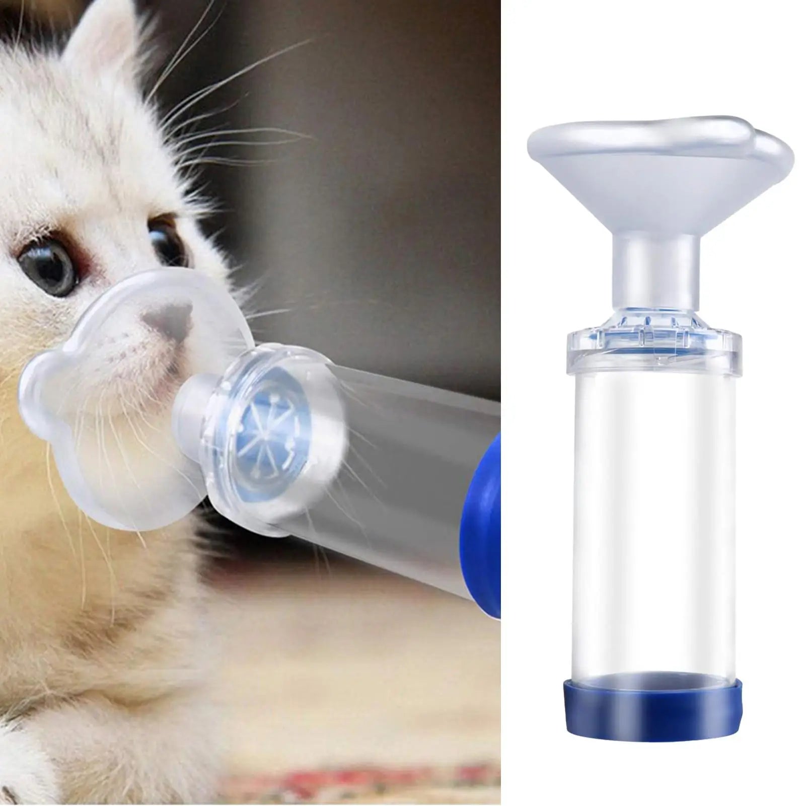 Portable Pet Nebulizer Chamber with PVC Mask for Cats & Dogs