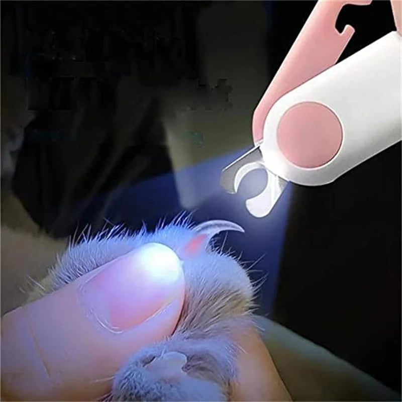 Professional Cat Nail Clipper LED Light Dog Grooming Claw Scissors