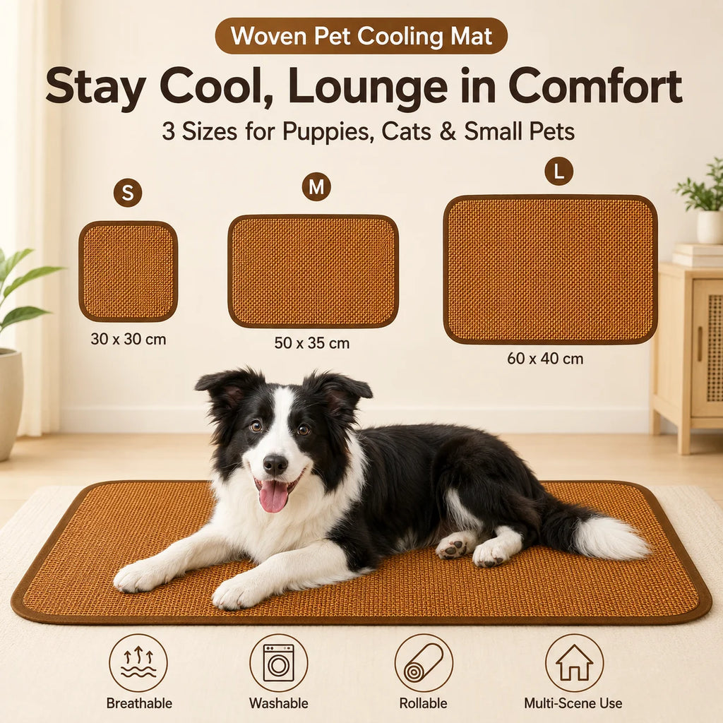 Summer Cooling Dog Mat Breathable Washable Square Pad