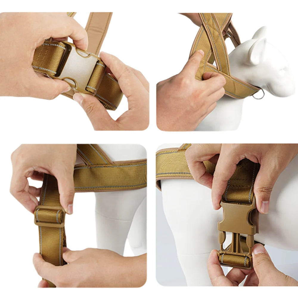 Tactical 1000D Nylon No-Pull Dog Harness Handle | PawJoyKwT