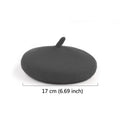 Dark gray felt pet beret hat, 17 cm (6.69 in) shown