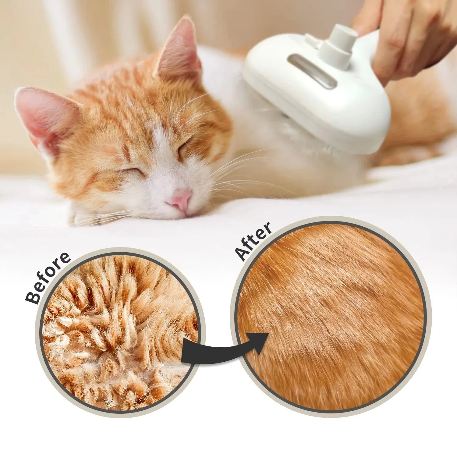 Spray Mist Pet Hair Comb Grooming Brush for Dogs and Cats