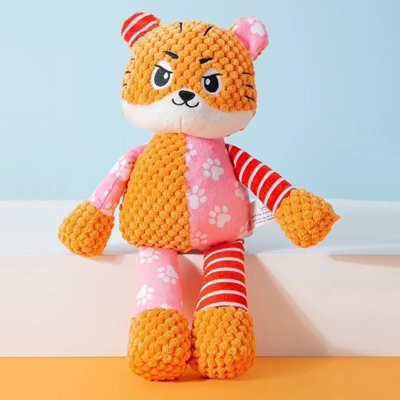 Cute Animal Puzzle Squeaky Plush Toy for Dogs & Cats