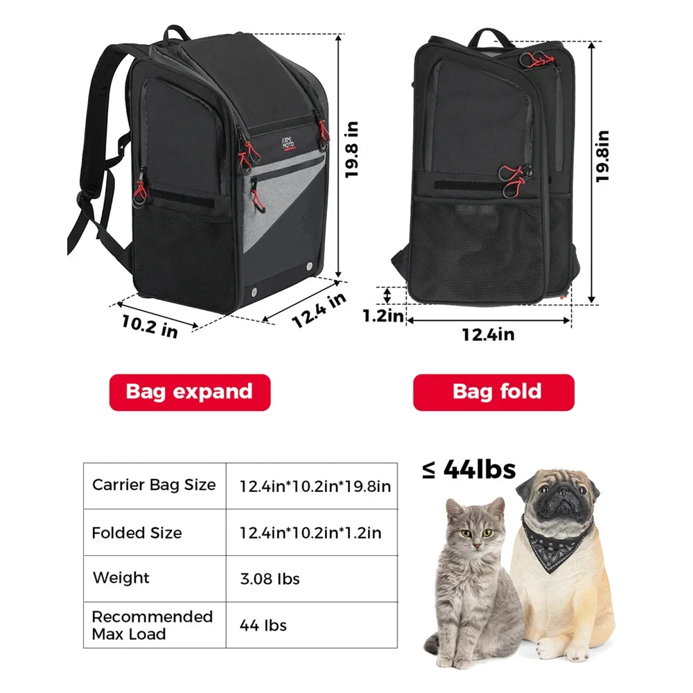Motorcycle Pet Travel Bag Foldable Dog Carrier