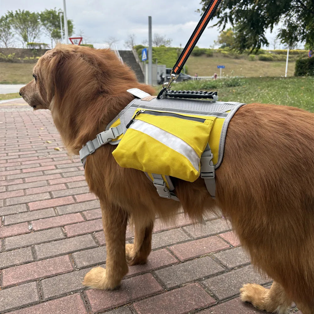 Tactical Dog Backpack Saddlebag with Reflective Pockets