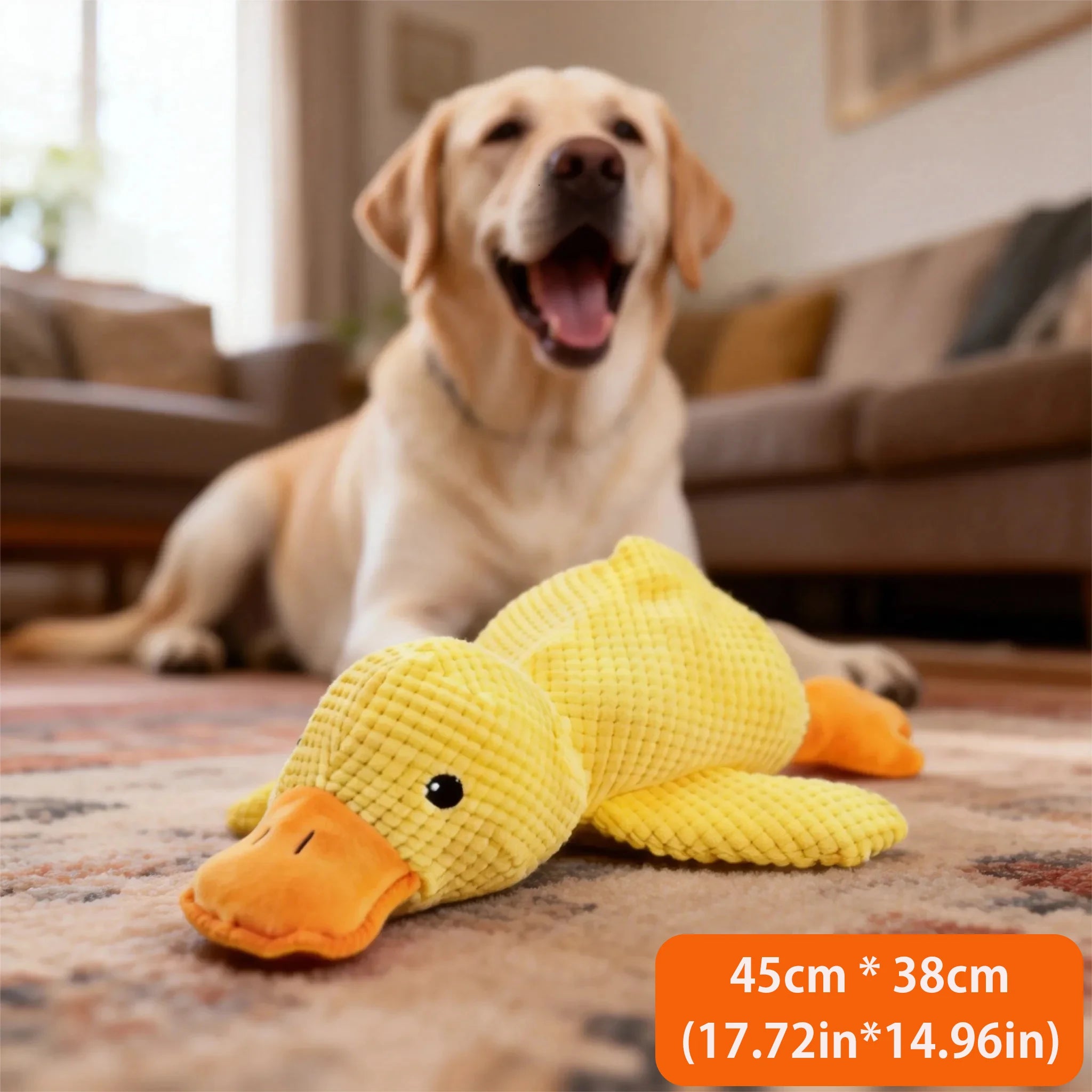 Plush Blue Goose Squeaky Chew Toy for Dogs Boredom Relief