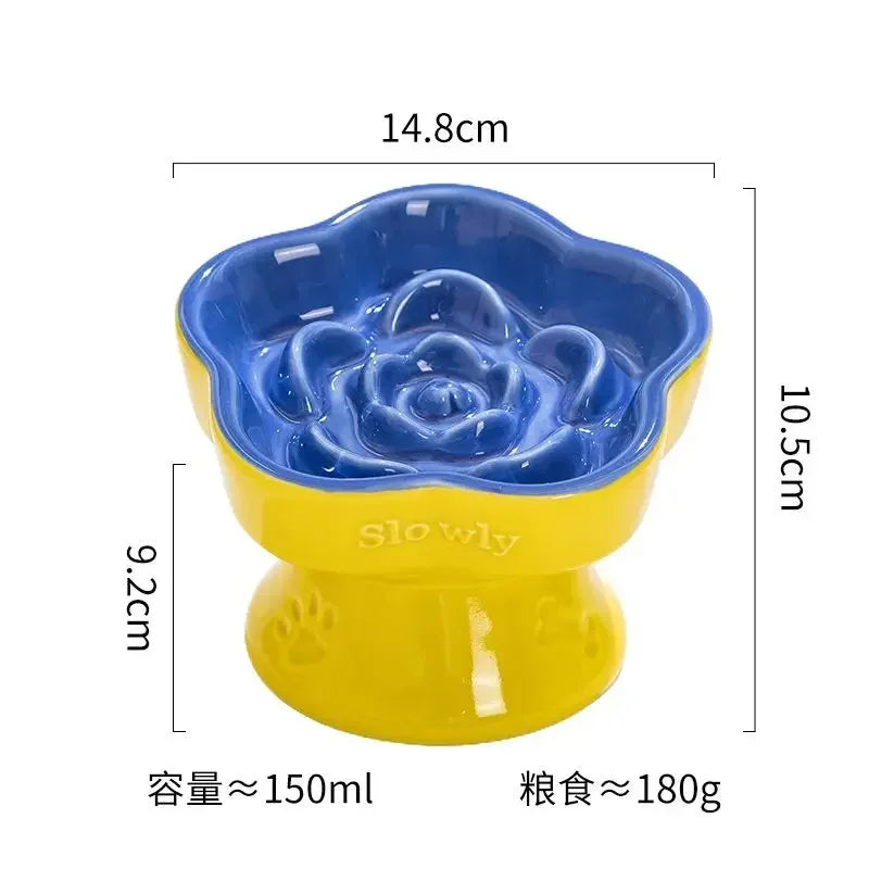 Ceramic Slow Feeder Bowl Anti-Choking Pets