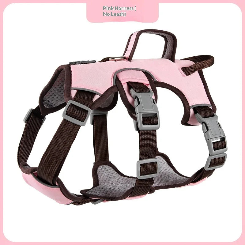 Three-Section Escape-Proof Dog Harness Vest Leash Large | PawJoyKwT