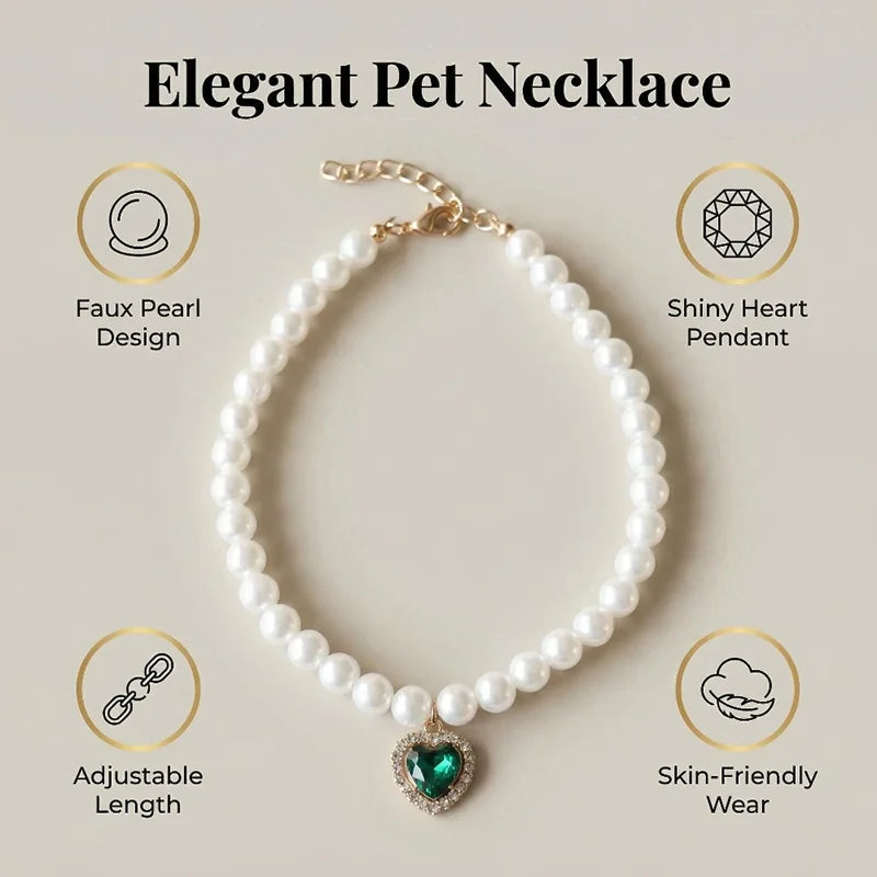 Cute Pearl Cat Collar Adjustable Kitten Necklace Summer