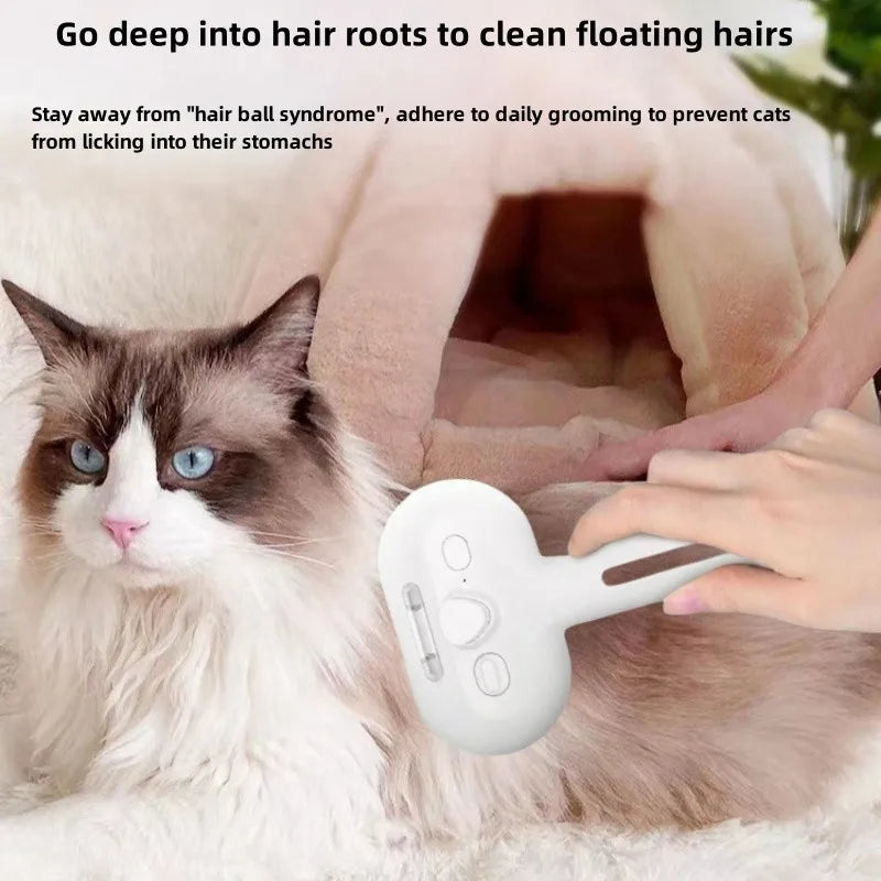 Hydrating Mist Pet Grooming Comb Hair Remover Brush Dogs Cats