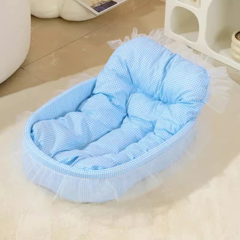 Cute Princess Cat Litter Mat All Season Non-Sticky Pet Sofa