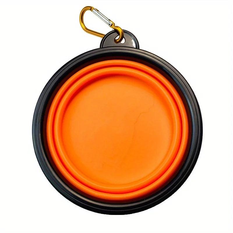 Portable Foldable Silicone Dog Travel Bowl for Outdoor Use
