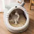 Cartoon Cat Cave Bed – Foldable Washable Pet Nest