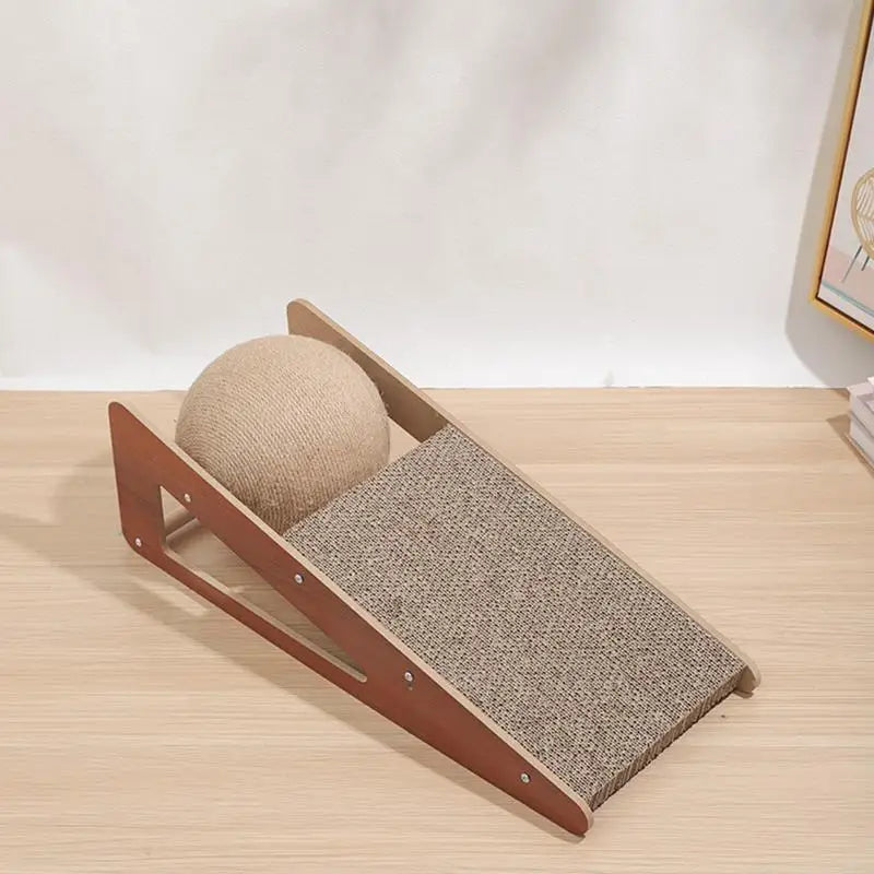 Natural Sisal Cat Scratcher Toy with Ball - Durable Long Lasting Fun