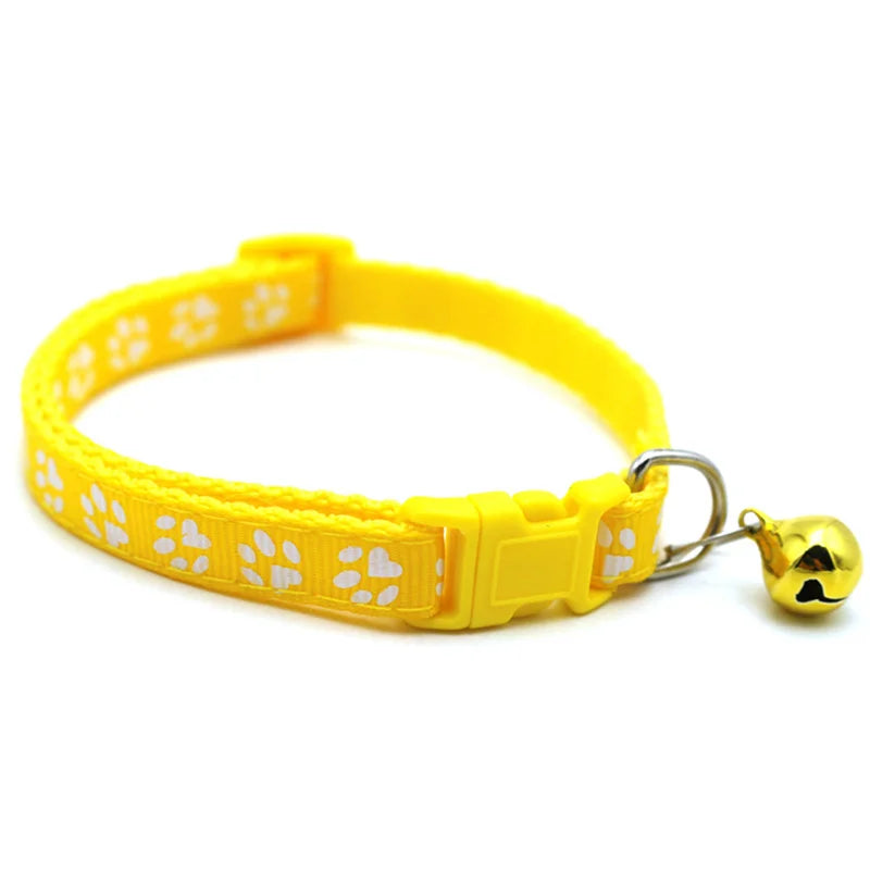 Adjustable Cat Collar Bell Necklace Kitten Puppy Colorful