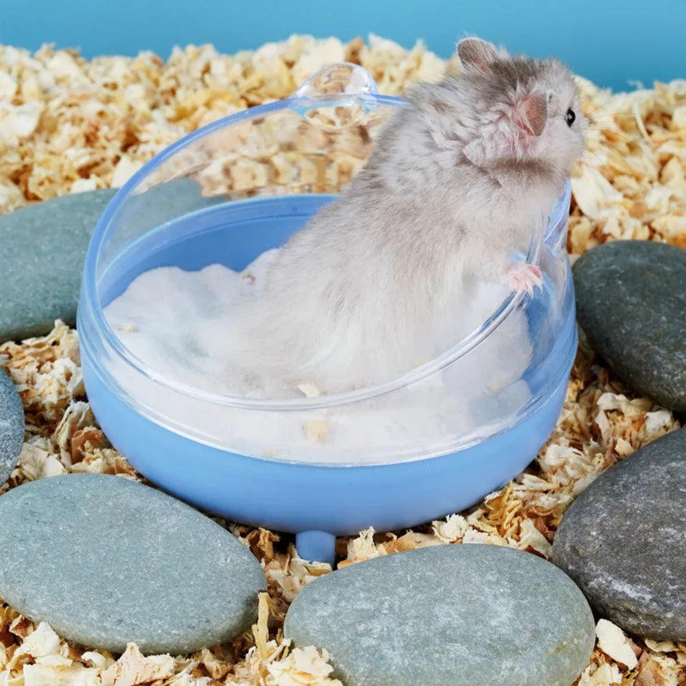 Transparent Hamster Sand Bath Box Toilet for Small Pets