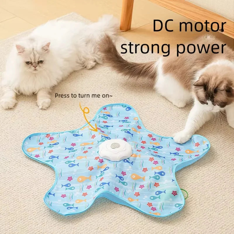 Automatic Rotating Feather Wheel Teaser for Cats | PawJoyKwT