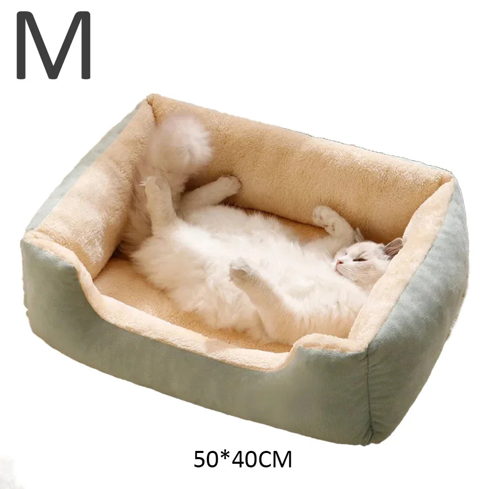 Cat Kitten Basket Bed – Cozy Pet House Habitat