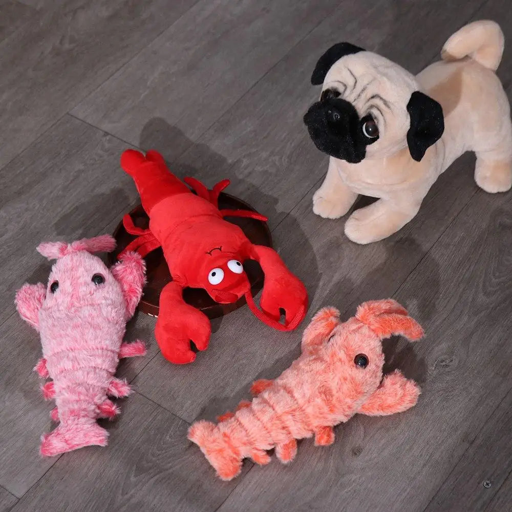 USB Electric Dancing Lobster Interactive Toy for Cats Dogs
