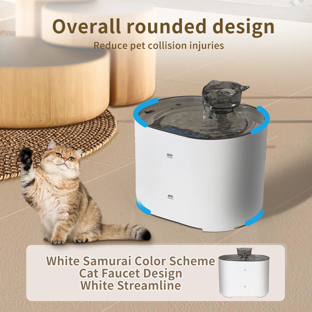 Cute Cat Ear Water Dispenser | Adorable Pet Fountain USA