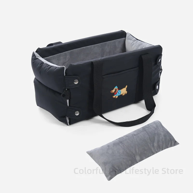 PU Leather Dog Car Seat Central Control Pet Carrier