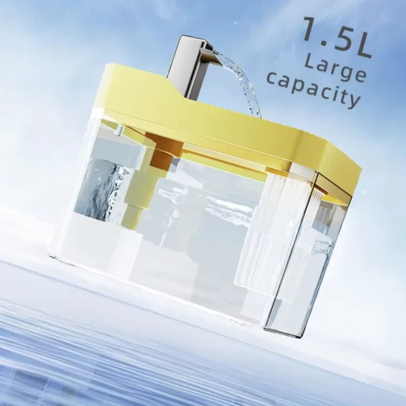 Transparent Cat Fountain Auto Filter Anti-Dry Recirculating Pump