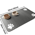 Quick-Dry Absorbent Pet Placemat with Waterproof Rubber Backing