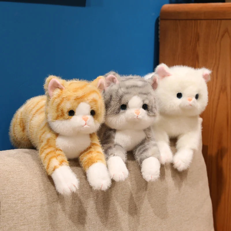 Cute Kitten Plush Toy Soft Stuffed Cat Pillow Kids Gift
