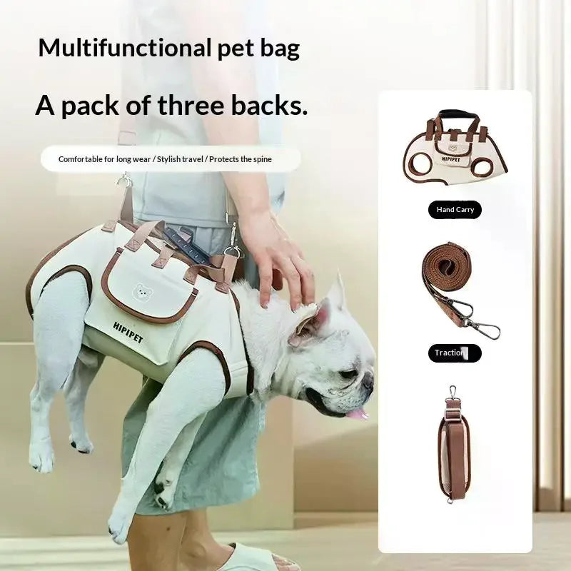 Harness Clip Shoulder Handheld Pet Carrier Bag