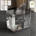 Cat Water Fountain Auto Filter Transparent | See-Through Pet Fountain USA