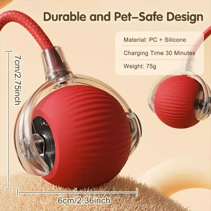 Teaser Rope Jumping Ball Self-Entertainment Toy for Pets