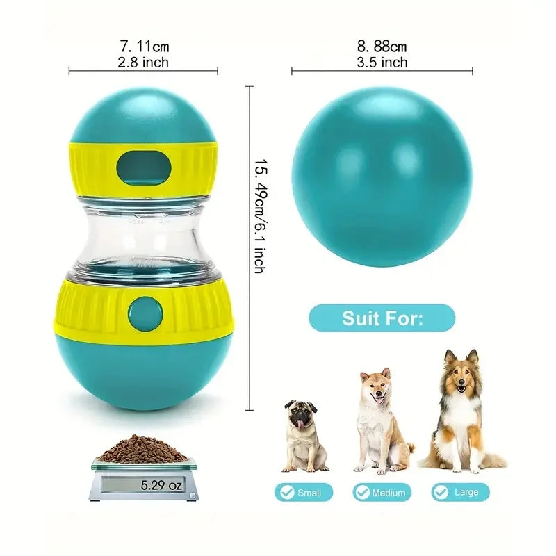 Interactive Dog Snack Dispenser Toy Slow Feeder Plastic Pet Toy