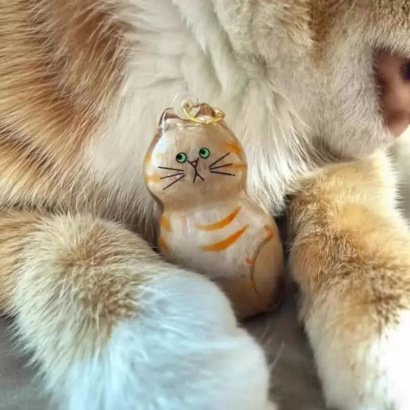 Pet Hair Memorial Resin Capsule Keychain