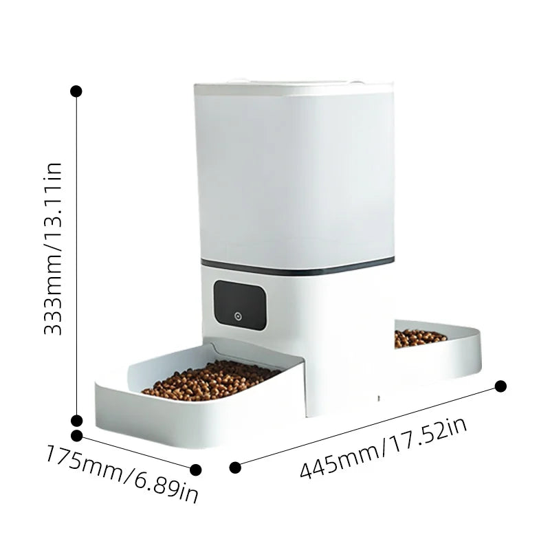 6L WiFi Smart Double Bowl Pet Feeder
