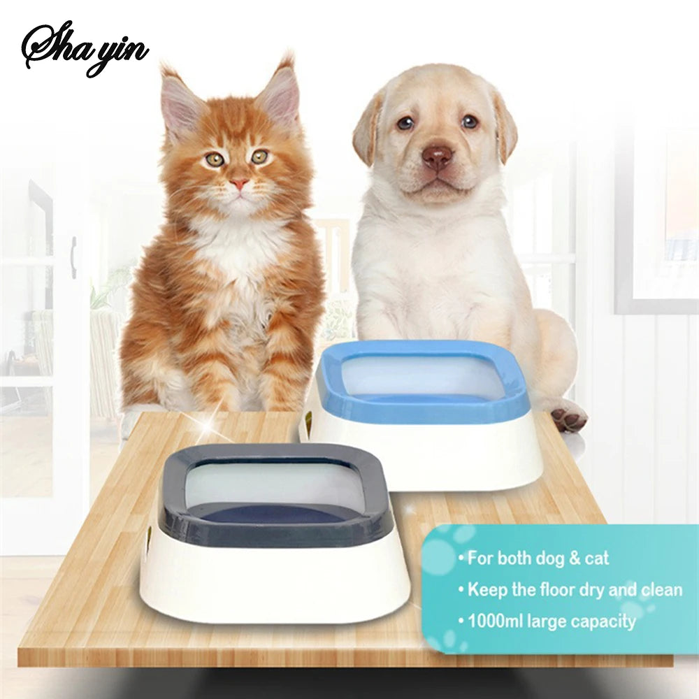 Splash-Proof Floating Water Bowl for Dogs & Cats