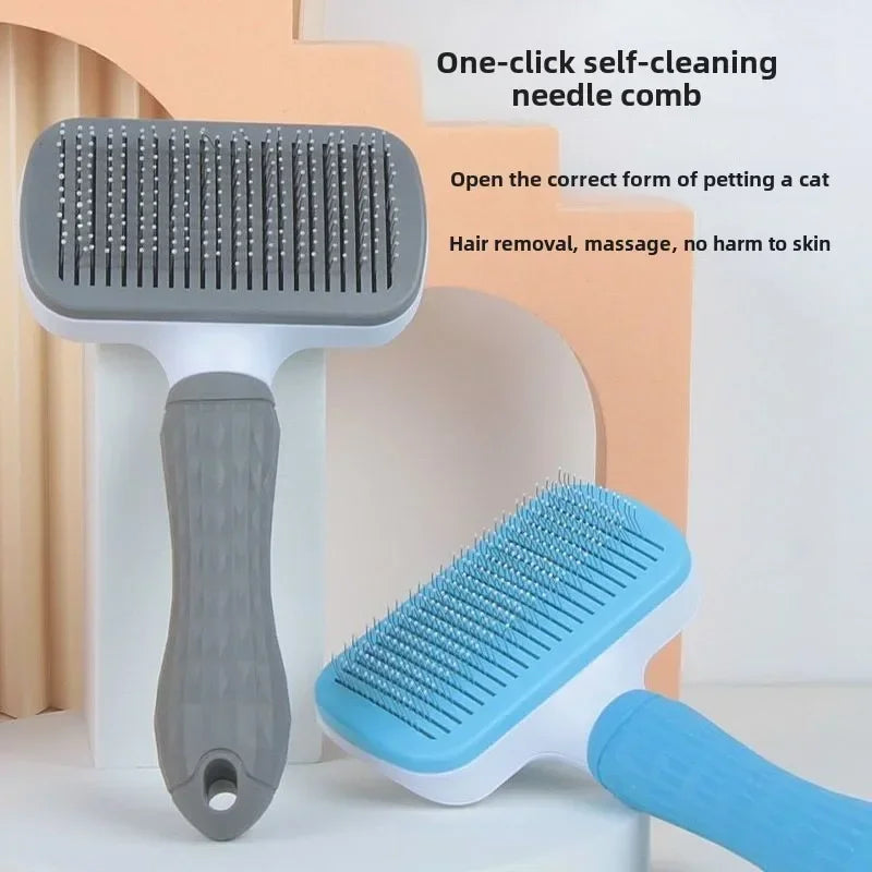 Non-Slip Pet Hair Removal Beauty Brush for Cats Dogs