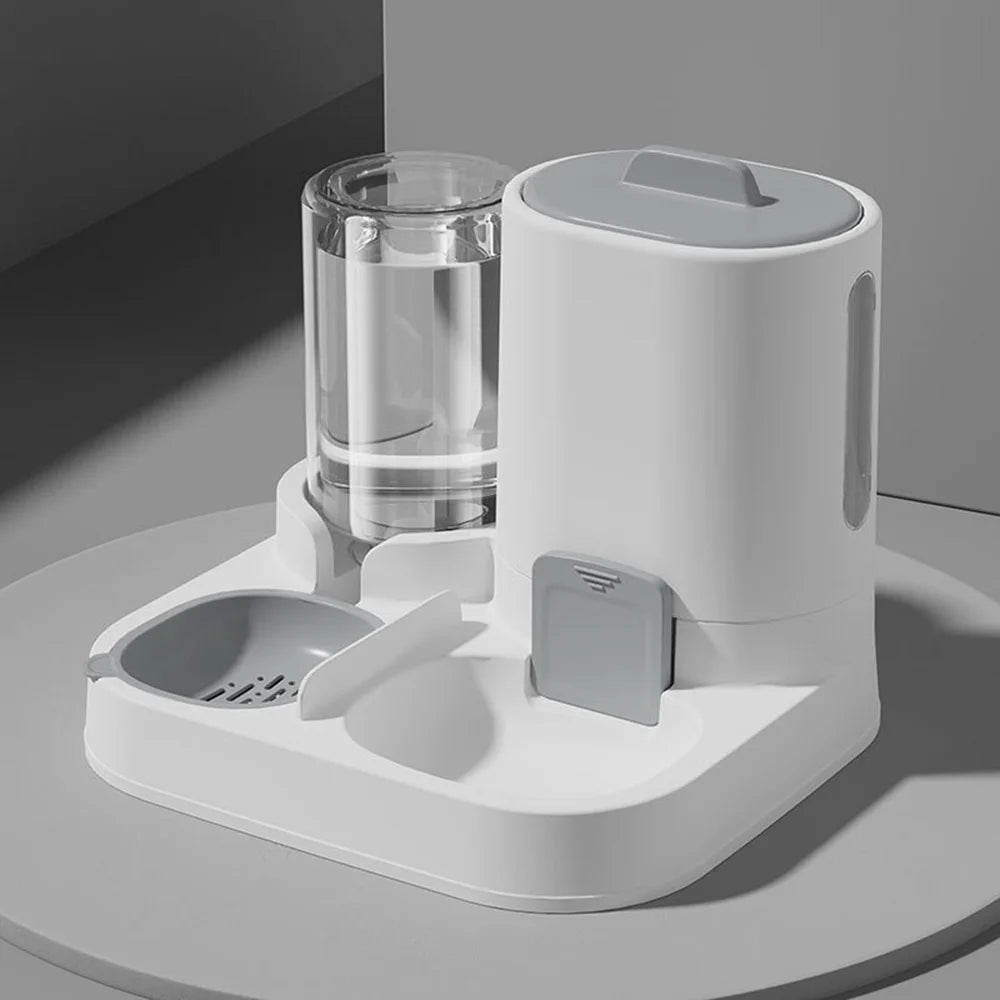 Spill-Proof Dual Bowl for Dog and Cat Food and Water