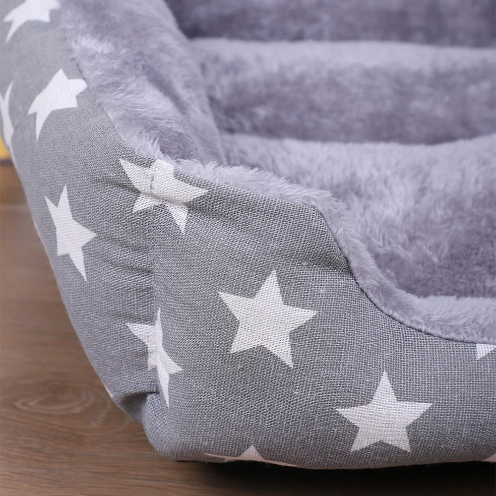 Plush Washable Dog Basket Bed for Small Large Dogs