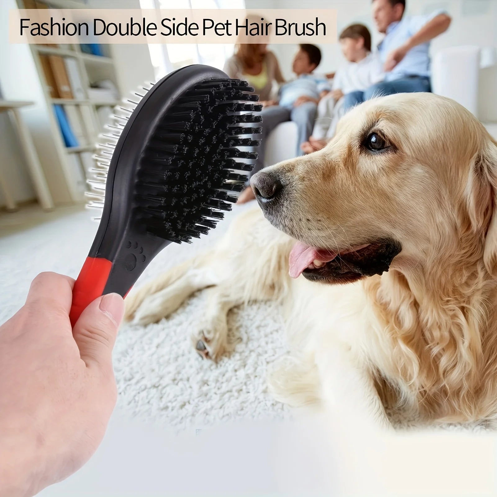 Double-Sided Dog Grooming Brush Pin Comb Shedding Dirt Removal