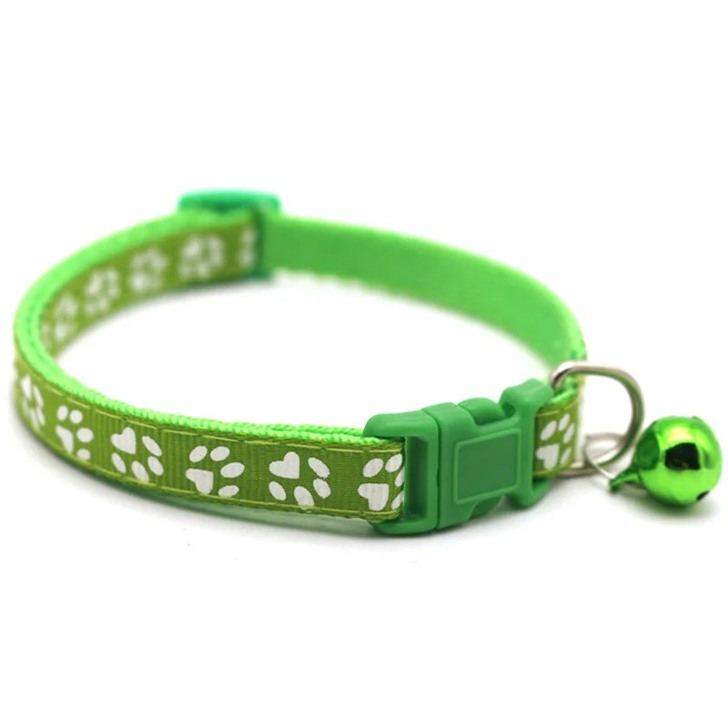 Adjustable Cat Collar Bell Necklace Kitten Puppy Colorful